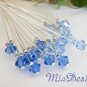 Swarovski Crystal Stem for Wedding Bouquet / Cake Topper Decoration - Something Blue