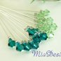 Swarovski Green Crystal Stem for Wedding Bouquet Flower / Cake Topper Decoration