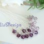 Swarovski Purple Crystal Stem for Wedding Bouquet Flower / Cake Topper Decoration