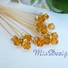 Swarovski Topaz Crystal Stem for Wedding Bouquet Flower / Cake Topper Decoration