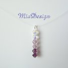 Swarovski Purple Crystal Floating Illusion Wedding Bridal / Bridesmaid Necklace Choker