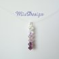 Swarovski Purple Crystal Floating Illusion Wedding Bridal / Bridesmaid Necklace Choker