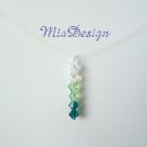 Swarovski Green Crystal Floating Illusion Wedding Bridal / Bridesmaid Necklace Choker