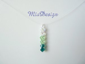 Swarovski Green Crystal Floating Illusion Wedding Bridal / Bridesmaid Necklace Choker