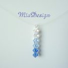Swarovski Blue Crystal Floating Illusion Wedding Bridal / Bridesmaid Necklace Choker