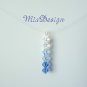 Swarovski Blue Crystal Floating Illusion Wedding Bridal / Bridesmaid Necklace Choker