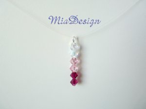 Swarovski Red Crystal Floating Illusion Wedding Bridal / Bridesmaid Necklace Choker