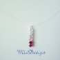 Swarovski Red Crystal Floating Illusion Wedding Bridal / Bridesmaid Necklace Choker