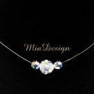 Swarovski Crystal Simple Floating Illusion Wedding Bridal / Bridesmaid Necklace Choker
