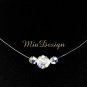 Swarovski Crystal Simple Floating Illusion Wedding Bridal / Bridesmaid Necklace Choker
