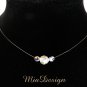 Swarovski Crystal Simple Floating Illusion Wedding Bridal / Bridesmaid Necklace Choker