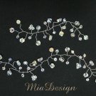 Swarovski Clear AB Crystal Hair Vine Tiara for Wedding Bridal / Bridesmaid