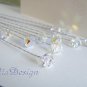 10 pcs of Swarovski 8mm Clear AB Crystal 8" Stems - Wedding Flower Bouquet Centerpieces Decoration