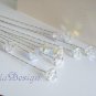 10 pcs of Swarovski 8mm Clear AB Crystal 8" Stems - Wedding Flower Bouquet Centerpieces Decoration