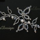 Swarovski Crystal & Pearl Bridal Hair Vine Tiara for Wedding Bride or Bridesmaids