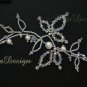 Swarovski Crystal & Pearl Bridal Hair Vine Tiara for Wedding Bride or Bridesmaids