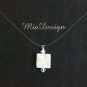 Swarovski Crystal & Mother of Pearl Floating Necklace Choker for Wedding Bride or Gift to Bridesmaid