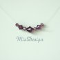 Swarovski Crystal Floating Illusion Bridal Necklace Choker for Wedding Bride Bridesmaid - Purple