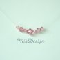 Swarovski Crystal Floating Illusion Bridal Necklace Choker for Wedding Bride Bridesmaid - Pink