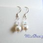 Swarovski Crystal & Pearl Wedding Bridal Earrings for Bride or Gift to Bridesmaid - Sterling Silver