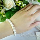 Swarovski Crystal Pearl Sterling Silver Bridal Bracelet for Wedding Bride or Gift to Bridesmaid