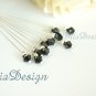 Swarovski 6mm Crystal Stem Wedding Bouquet Flower Pick Cake Topper Centrepiece Decoration Black