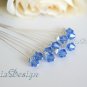 Swarovski 6mm Crystal Stem Wedding Bouquet Flower Pick Cake Topper Centrepiece Decoration Blue