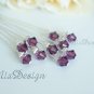 Swarovski 6mm Crystal Stem Wedding Bouquet Flower Pick Cake Topper Centrepiece Decoration Purple