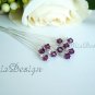 Swarovski 6mm Crystal Stem Wedding Bouquet Flower Pick Cake Topper Centrepiece Decoration Purple