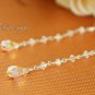 Swarovski Crystal Wedding Sterling Silver Bridal Earrings Bride Bridesmaid Gift Long Chain Teardrop