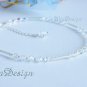 Swarovski Crystal Sterling Silver Bridal Anklet for Wedding Bride / Gift to Bridesmaid