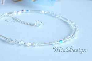 Swarovski Crystal Sterling Silver Bridal Anklet for Wedding Bride / Gift to Bridesmaid