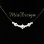 Swarovski Crystal Floating Illusion Necklace Bracelet Bridal Set Bride Bridesmaid Sterling Silver