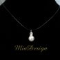 Swarovski Crystal & Pearl Floating Illusion Bridal Necklace Earrings Set Bridesmaid Sterling Silver