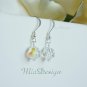 Swarovski Crystal Floating Illusion Necklace Earrings Wedding Set for Gift to Bridesmaid