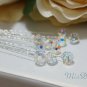 10 pcs 8mm Round Swarovski Clear AB Crystal Stems Wedding Bouquet Floral Pick Centerpieces Table
