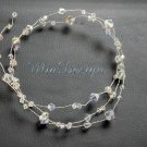 Long 32" Single Strand Bridal Hair Vine Swarovski Clear ab Crystal Wedding Bride or Bridesmaids