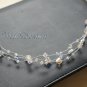 Long 32" Single Strand Bridal Hair Vine Swarovski Clear ab Crystal Wedding Bride or Bridesmaids