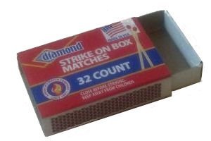 SAMPLE NEW Empty Small Commercial Matchbox for altering and craft projects - FREE SHIPPING IN US