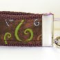 Chocolate Brown with Swirls Design~Mini Finger Key FOB