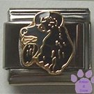 Gorgeous Black Poodle Dog Italian Charm