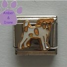 Jack Russell Terrier Dog Italian Charm full body facing right