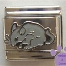 Adorable Gray Mouse Italian Charm