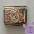 Cute Lop-Eared Bunny Rabbit Italian Charm for Easter