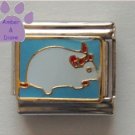 Cute White Pet Mouse Italian Charm
