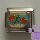 Two Fantail Goldfish in Fish Bowl Italian Charm
