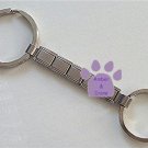 Shiny Silver Italian Charm Key Chain key loops both ends 2 sizes