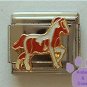 Pinto Pony Italian Charm, Brown and White Horse