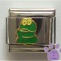 Green Coiled Snake Enamel Italian Charm Garden Snake