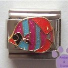 Colorful Tropical Glitter Fish Italian Charm